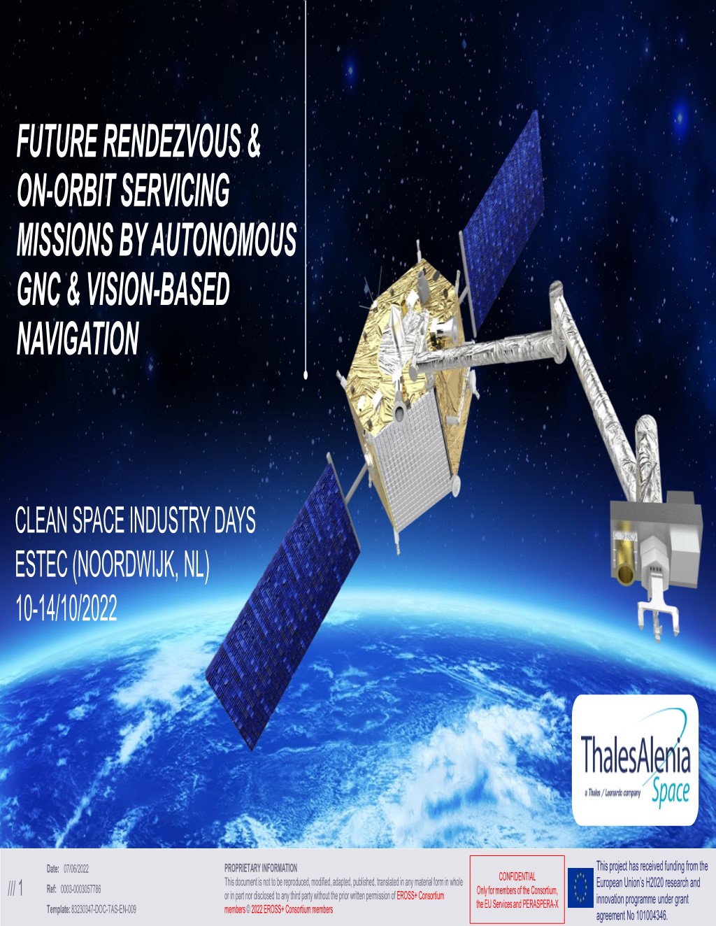 Autonomous GNC & vision-based navigation – Clean Space Industry Days 2022